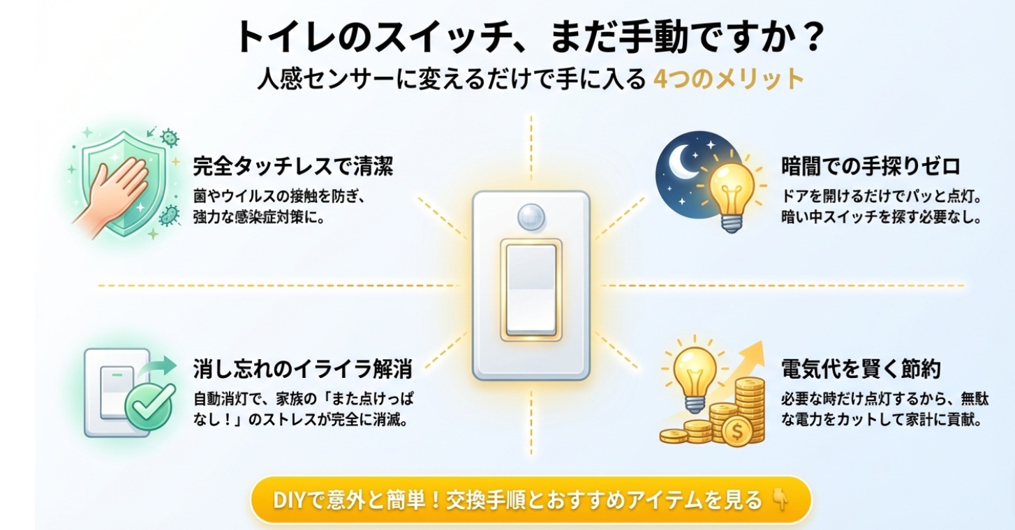 電気の消し忘れバイバイ!