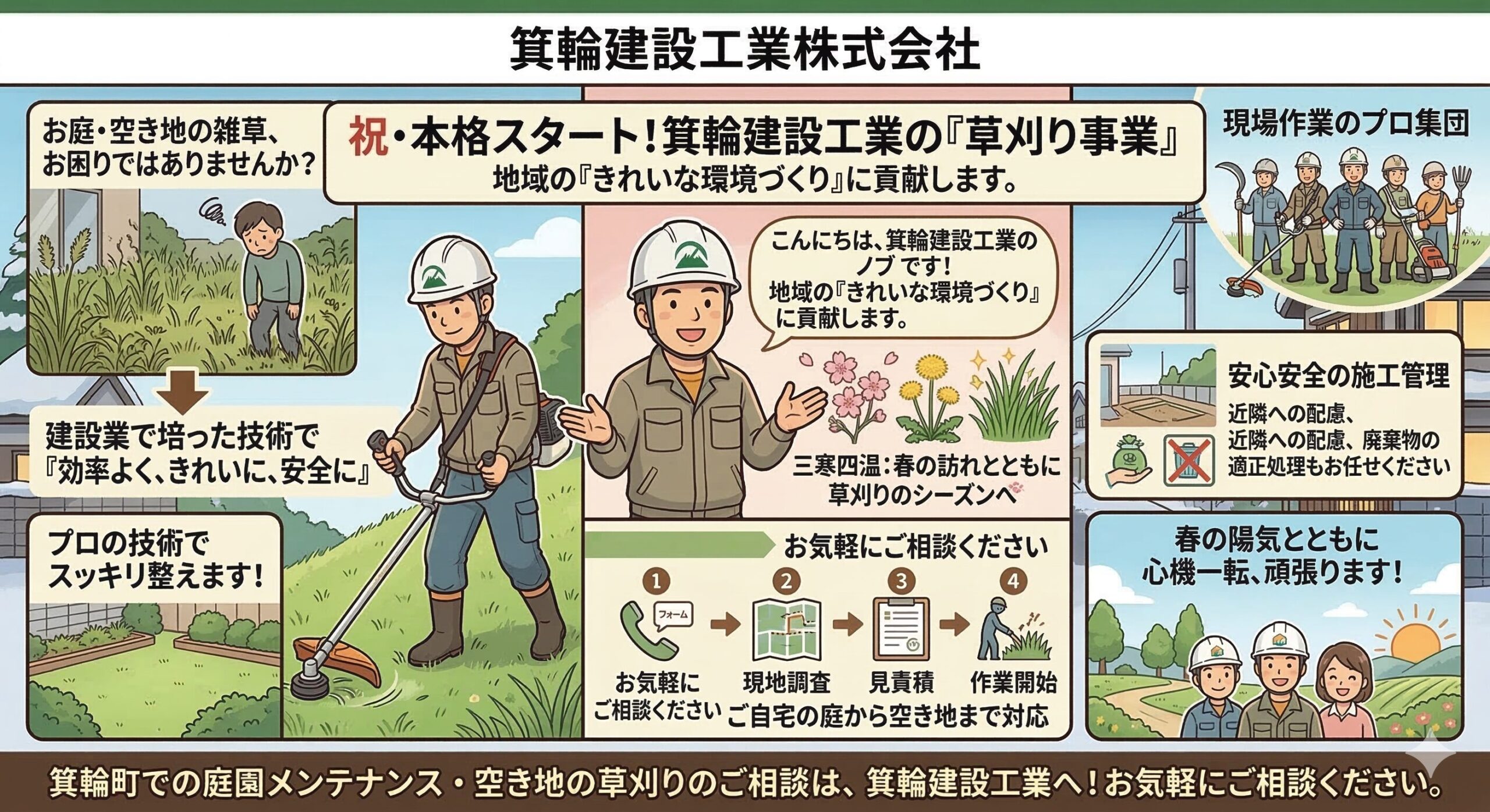 春の訪れと草刈りという新しい挑戦！