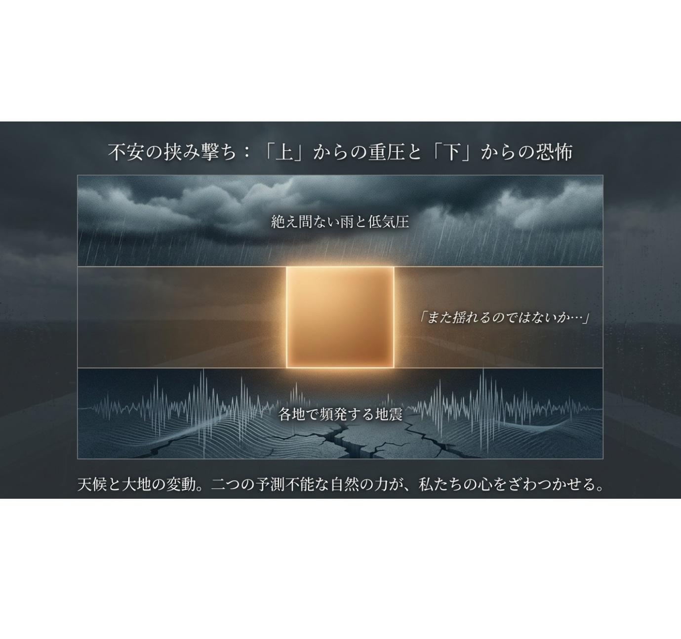 降り続く雨と地震に寄せて