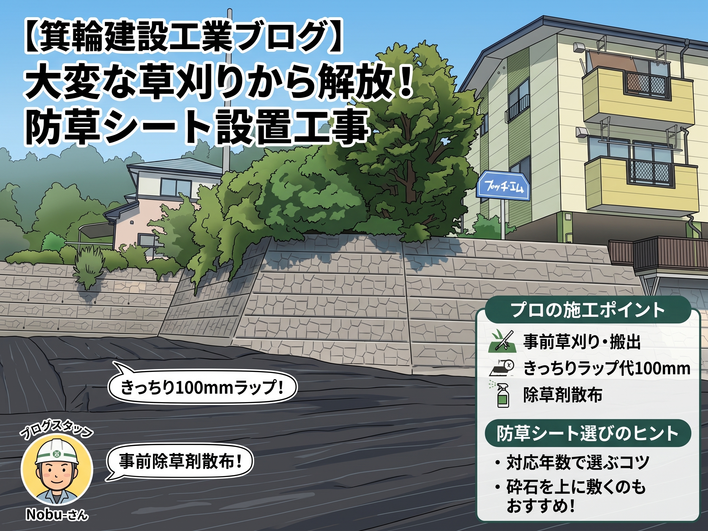 毎年の面倒な草刈りから解放！